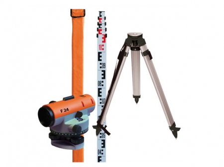 Nedo Nivellier-Set F24 mit Nivellierlatte + Alu-Stativ