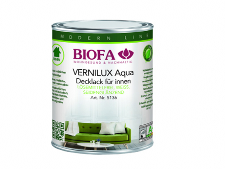 BIOFA 513636 Vernilux Aqua Decklack seidenglnzend 2,5 Liter