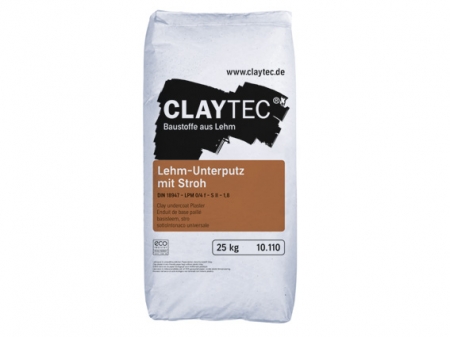 Claytec 10.110 Lehm-Unterputz mit Stroh 25 kg