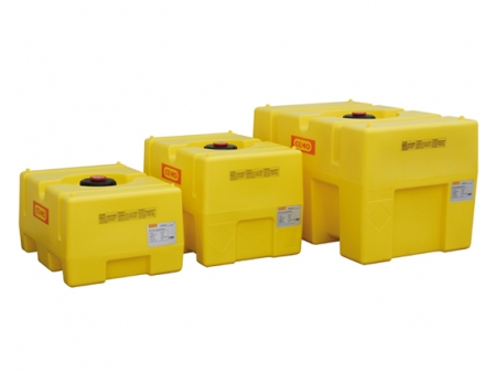 Cemo 10095 PE-Fass kastenfrmig, gelb 125 Liter