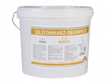LAIER Siliconharzputz Wei 3 mm 25 kg/Eimer