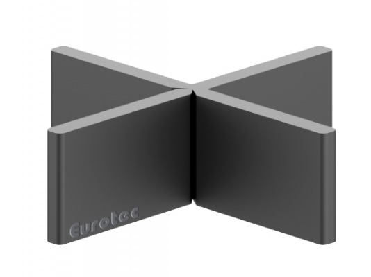 Eurotec Steinplatten Fugenkreuz mit Bodenplatte H 15mm x L 53 mm x Fugenmaß 3 mm 