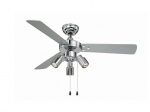 Deckenventilator Classic Satin Nickel, Flgel Silber 105 cm m. B