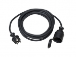 Weingrtner 02101 Gummi-Verlngerung 230 V, schwarz, 10m